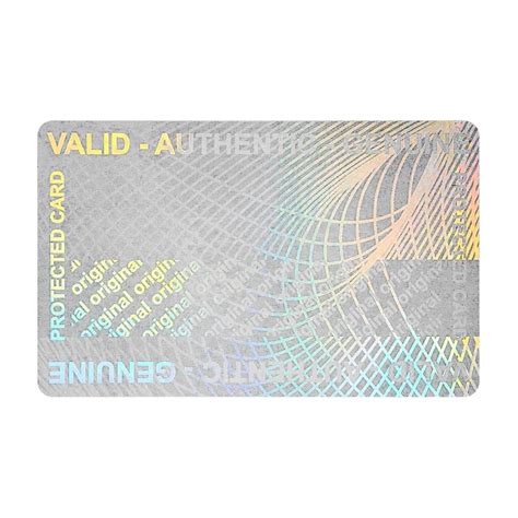 A two-layered transparent hologram made in advance, for ID cards ...