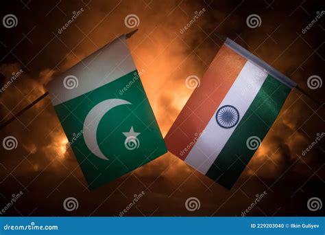 India Flag and Pakistan Flag Together Stock Photo - Image of force ...