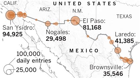 Texas Mexico Border Crossings Map