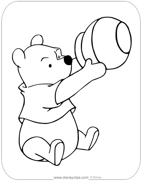 Winnie The Pooh Hunny Pot Coloring Pages Coloring Pages