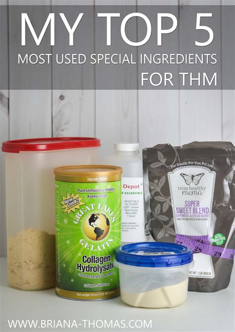 My Top 5 Most Used Special Ingredients for THM - Briana Thomas