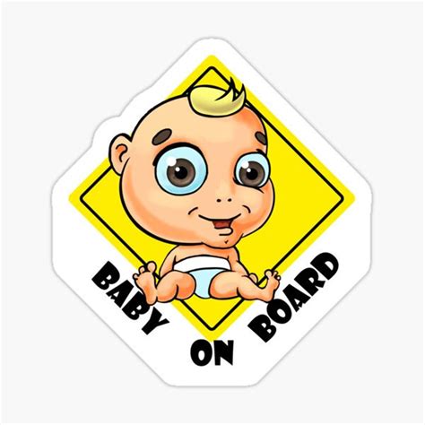 Funny Baby on Board Decal for Cars Funny Sticker Cute Baby on - Etsy