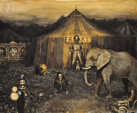 Creepy Art | creepy circus by nickmears traditional art paintings macabre horror ... Creepy ...