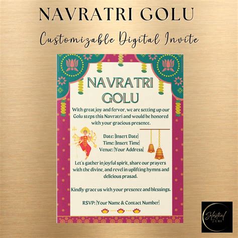 Customizable Navratri Golu Invitation Digital Navratri Invite, Unique ...