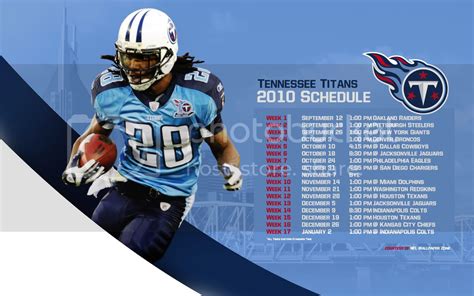 NFL Wallpaper Zone: Tennessee Titans 2010 Schedule Wallpaper - Chris ...