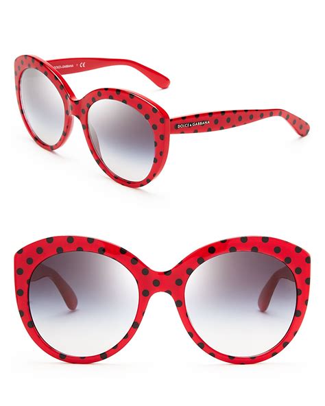 Dolce & gabbana Cat-Eye Sunglasses in Red | Lyst