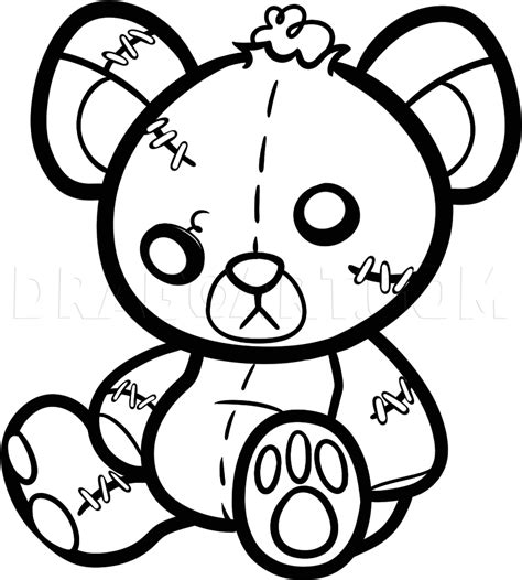 Broken Teddy Bear Drawing