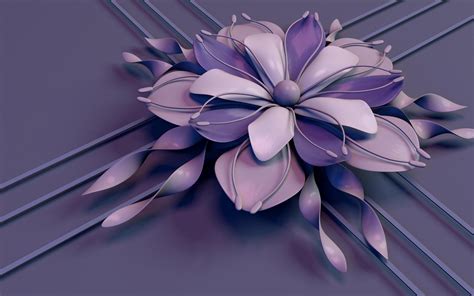 Abstract flower - Beautiful purple 3D flower Wallpaper Download 5120x3200