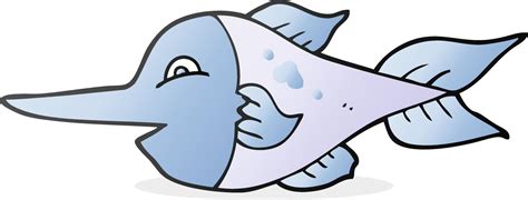 freehand drawn cartoon swordfish 12039509 Vector Art at Vecteezy