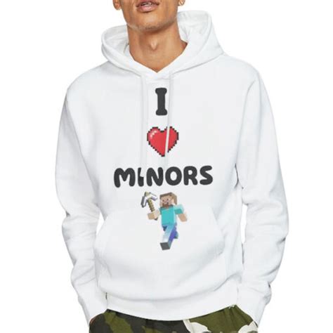 Funny Cute I Love Minors Minecraft Shirt - graphicteestore