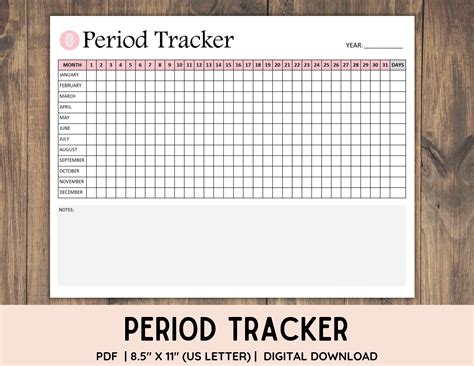 Period Tracker Excel Template