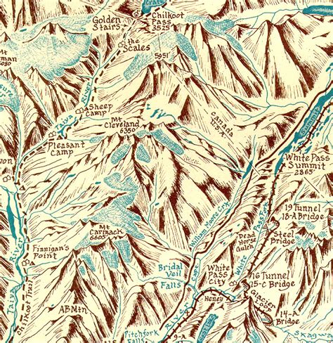 Chilkoot Trail and White Pass Map - Cloudburst Productions