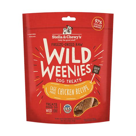 Stella & Chewy's Chicken Wild Weenies Freeze-Dried Raw Dog Treats 3.25oz - Free Pet Food ...