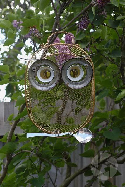 owl again | Owl yard art, Garden art crafts, Owl garden art