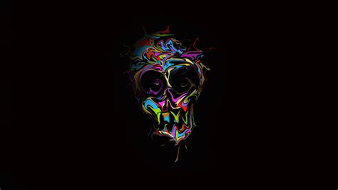 2560x1440 Colorful Skull Dark Art 4k 1440P Resolution ,HD 4k Wallpapers ...