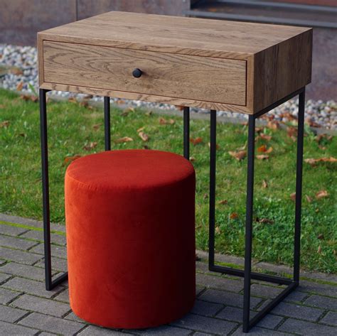Desk with metal legs Solid oak wood desk Console | Etsy | Oak wood desk, Wood desk, Oak wood