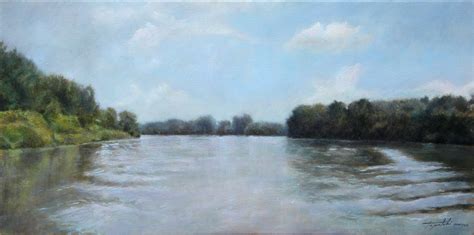 On the River - Landscape Oil painting - Fine Arts Gallery - Original ...