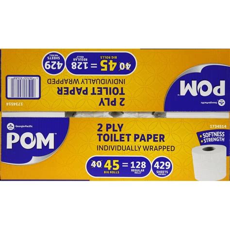 Pom Toilet Paper, 2-Ply (45 each) - Instacart