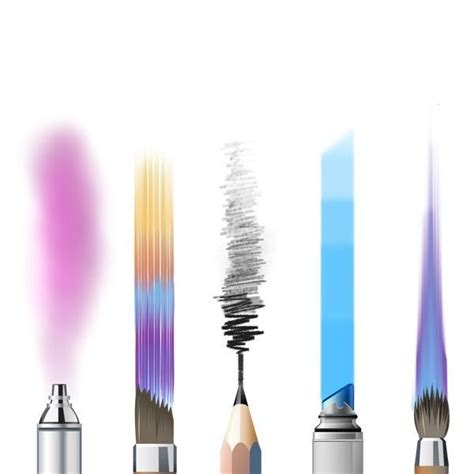 5 Of 16 Essential brushes included with SketchBook (Autodesk Sketchbook ...