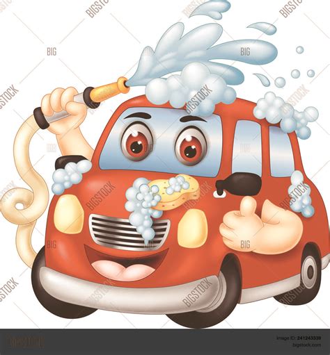 Funny Car Wash Vector & Photo (Free Trial) | Bigstock