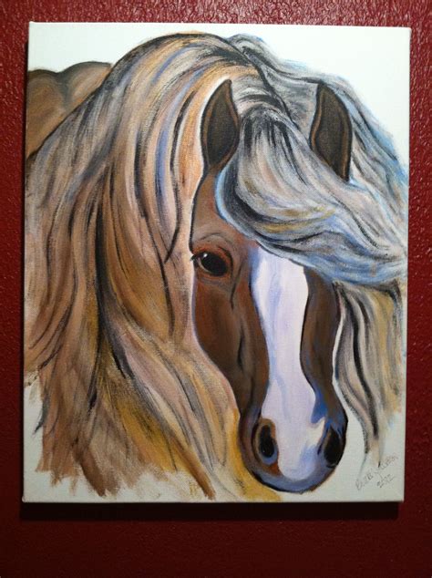 Acrylic horse painting by me) Horse Art, Horse Head, Painting Projects ...