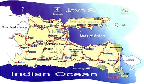 Welcome to East Java Marine and Beaches : Location Map - East Java Coastal Area