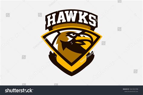 Colorful Logo Sticker Emblem Hawk Head Stock Vector (Royalty Free ...