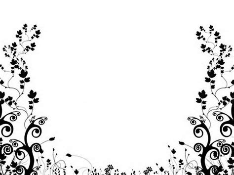 Black And White Flower Design - Black And White Floral Background ...