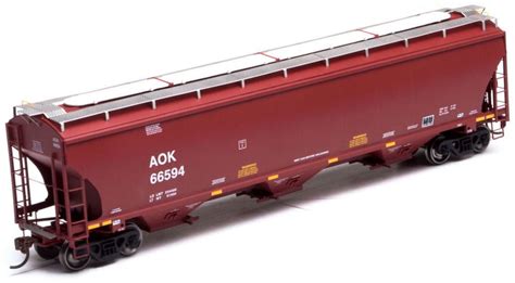 Athearn HO Scale Trinity 3-Bay Covered Hopper Car Arkansas-Oklahoma/AOK #66594 - Walmart.com