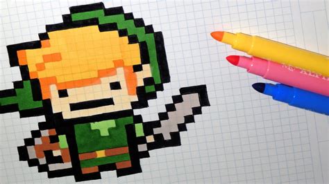 Handmade Pixel Art - How To Draw Kawaii Link (The Legend Of Zelda) # ...