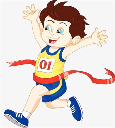 Player 1 Clipart Hd PNG, No 1 Player To Reach The Finish Line, Cartoon Hand Drawing, Run ...