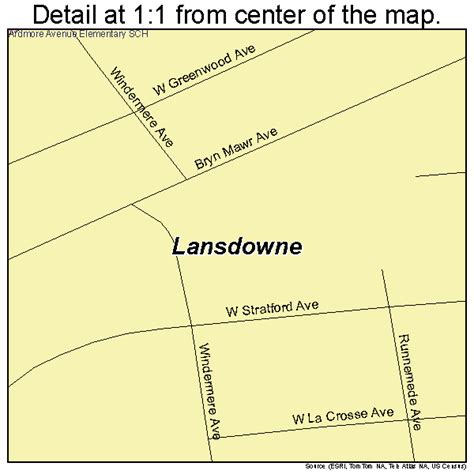 Lansdowne Pennsylvania Street Map 4241440