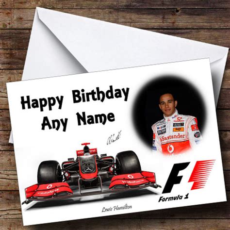 Lewis Hamilton McLaren Personalised Birthday Card - The Card Zoo