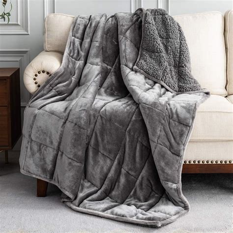 BUZIO Weighted Blanket King Size, Weighted Blanket Adult, Sherpa ...