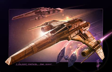 The E-Wing Escort Starfighter (artist: Shane Molina) : r/TheJediPraxeum