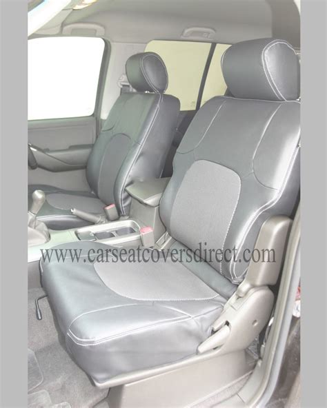 NISSAN PATHFINDER Family Pack Seat Covers 5 seats including Leather stitching and logos.