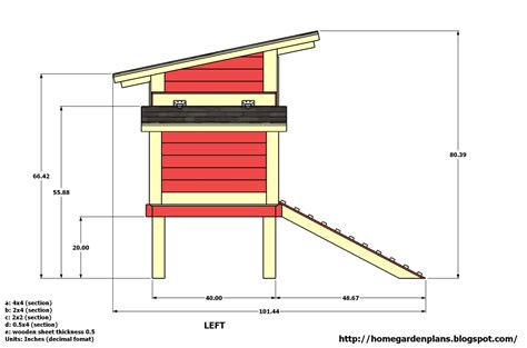 home garden plans: S300 (73"x103"x80") - Small Chicken Coop Plans - How ...