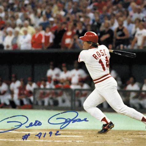 "Pete Rose 4192" - Framed Photograph Featuring Pete Rose Hitting his Record Breaking 4,192 hit ...