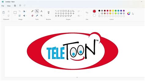 How to draw the Teletoon logo from 1998 to 2001 using MS Paint | How to draw on your computer ...