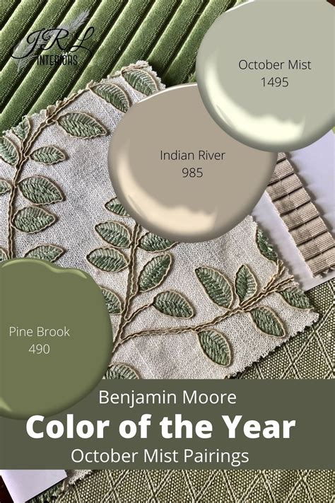 Paint Pairings for Benjamin Moore Color of the Year 2022: October Mist ...