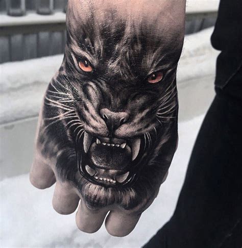 Snarling Tiger Hand Piece