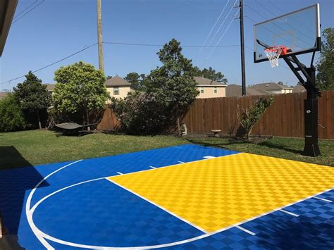 20 Top Images Backyard Basketball Court Tiles - Versacourt And Megaslam Xl Backyard Basketball ...