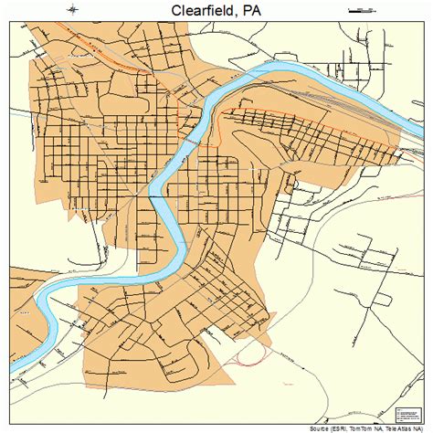 Clearfield Pennsylvania Street Map 4214064