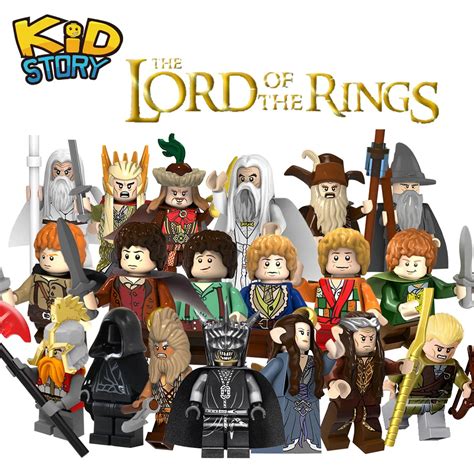 For Legoing Lord of the Rings Figures Arwen Bilbo Bombur Frodo Aragon Building Blocks figures ...