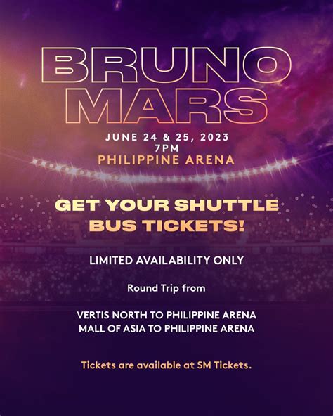 Live Nation PH on Twitter: "🚌SHUTTLE ALERT🚌 Watching Bruno Mars at the Philippine Arena on June ...