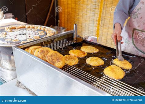 Korean pancake - Hotteok stock photo. Image of busan - 113306974