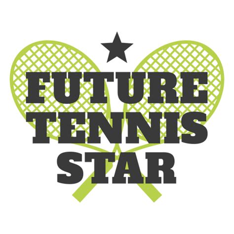 Future Tennis Star Logo PNG & SVG Design For T-Shirts