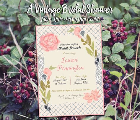 Vintage Bridal Shower Invitations: Shabby by LittlePartythatCould