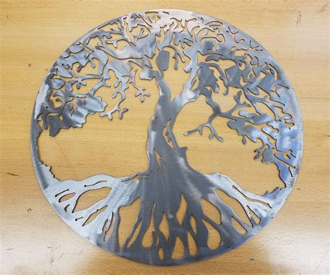 Tree of life metal wall art plasma cut decor gift idea mother's day ...