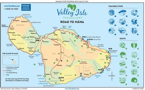 See The Road To Hana | Highway Map & Guide To Hana Maui With Maui Road ...